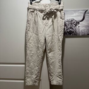 Jag Jeans Neutral Linen-Blend Drawstring Pants